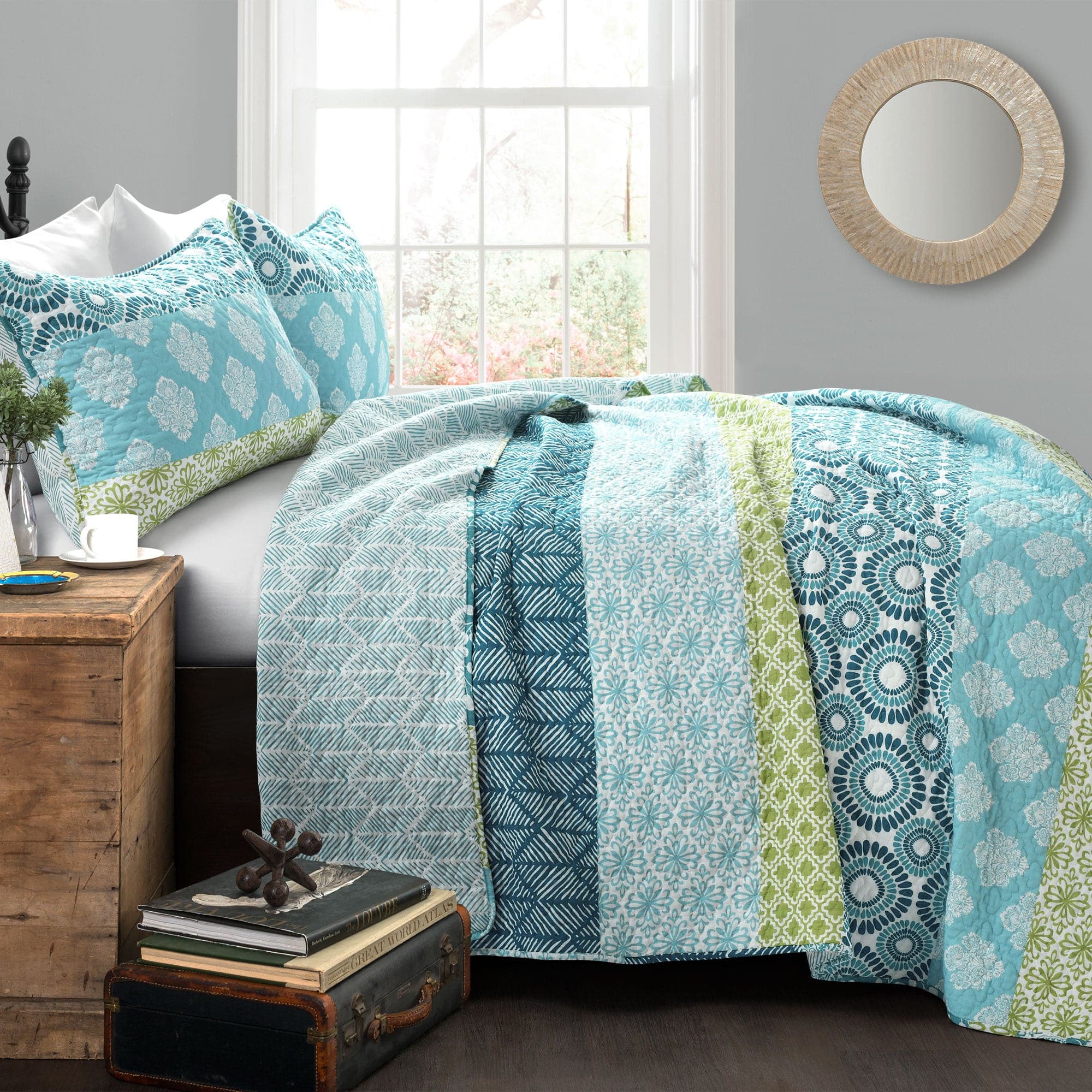 Bohemian Stripe Quilt 3 Piece Set - Image 6