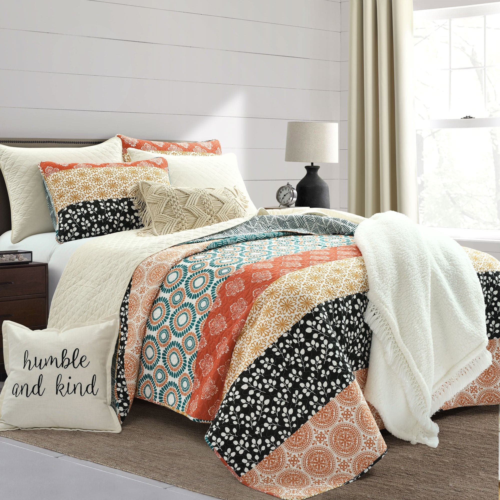 Bohemian Stripe Quilt 3 Piece Set - Image 7