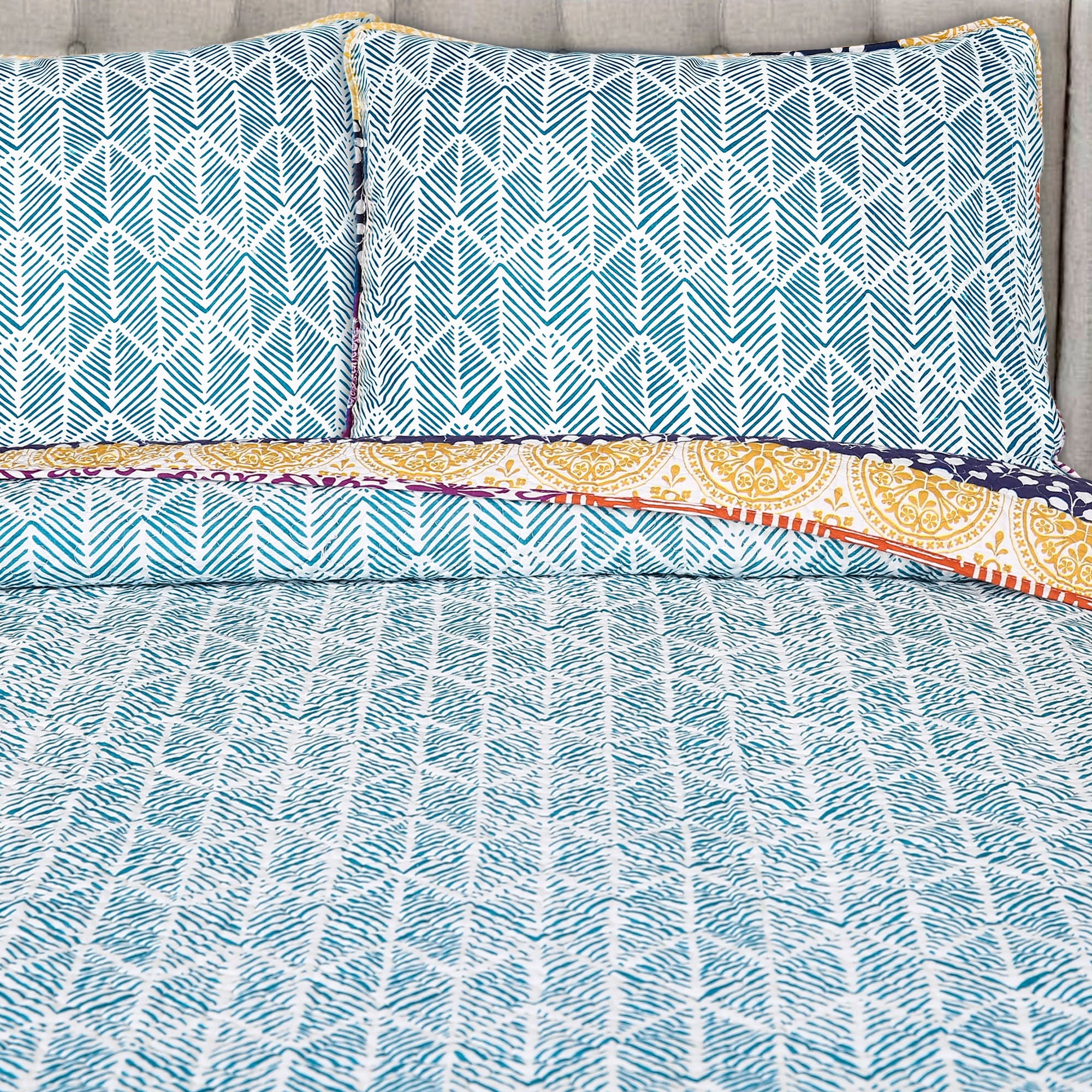 Bohemian Stripe Quilt 3 Piece Set - Image 8