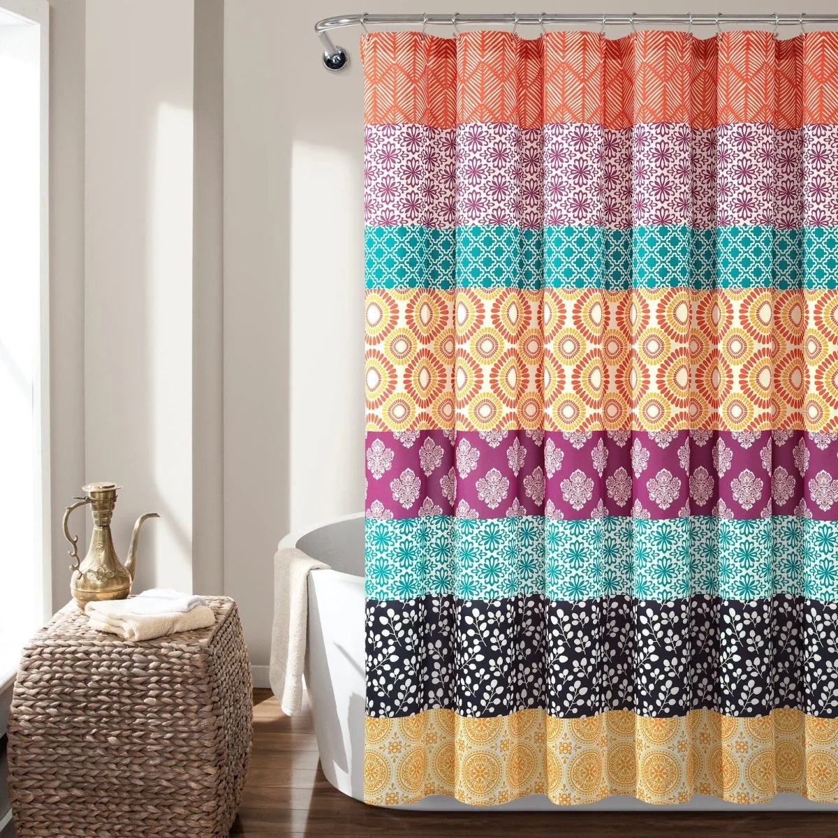 Bohemian Stripe Shower Curtain - Image 2