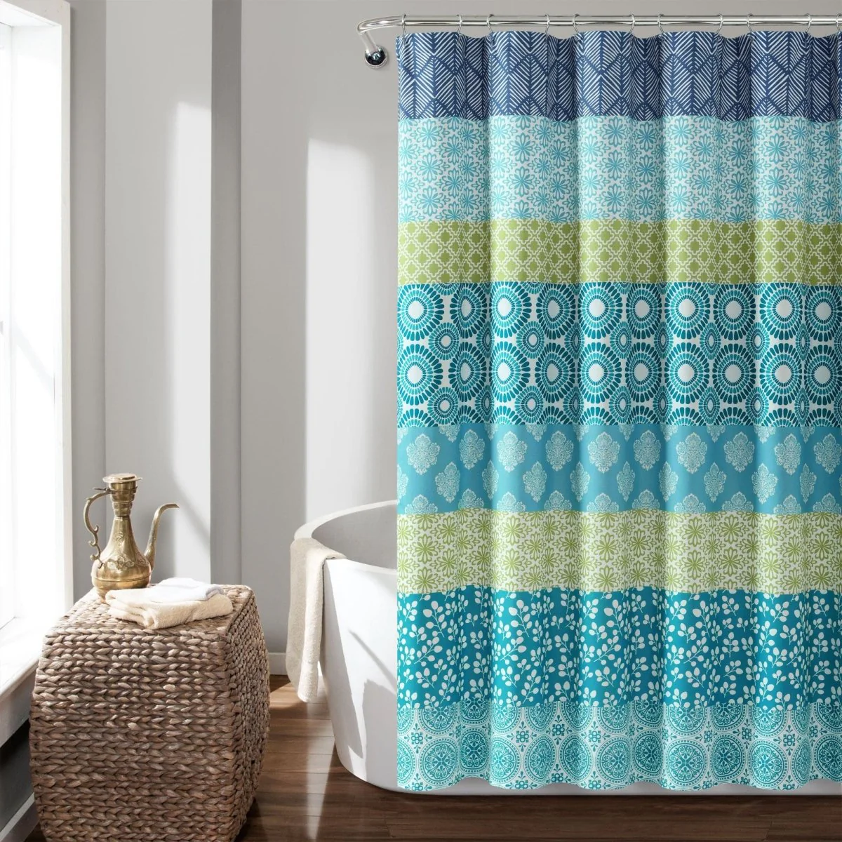 Bohemian Stripe Shower Curtain - Image 4
