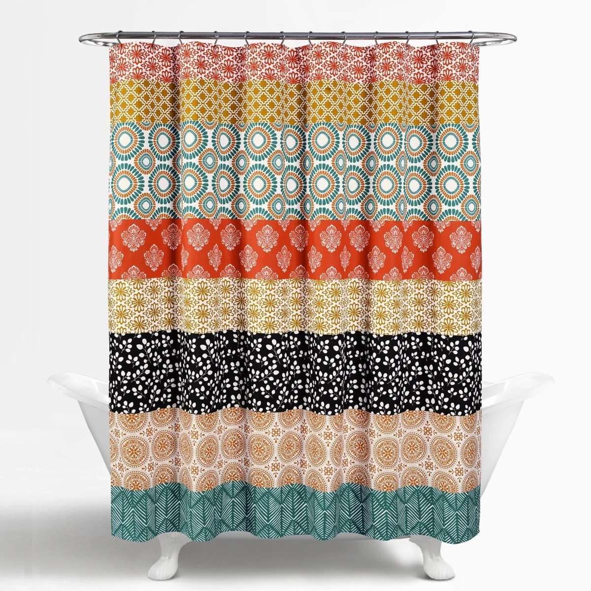 Bohemian Stripe Shower Curtain - Image 9