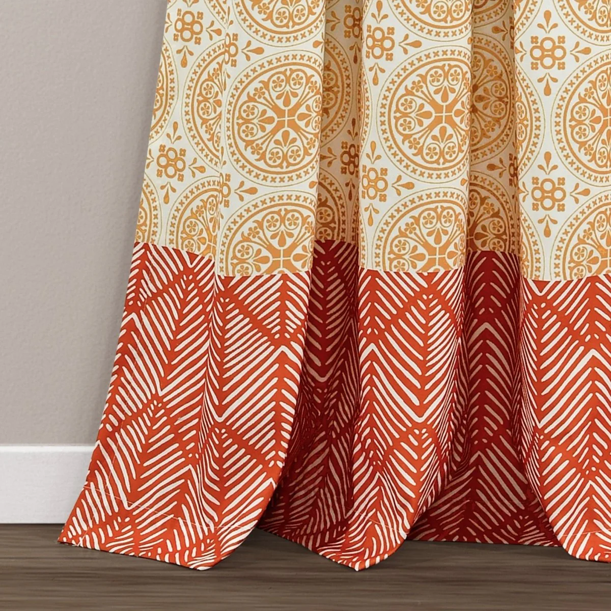Bohemian Stripe Window Curtain Panel Set - Image 11