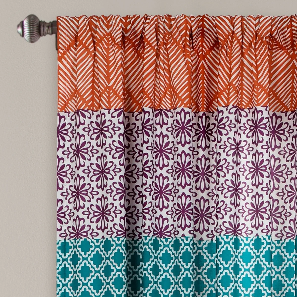 Bohemian Stripe Window Curtain Panel Set - Image 8
