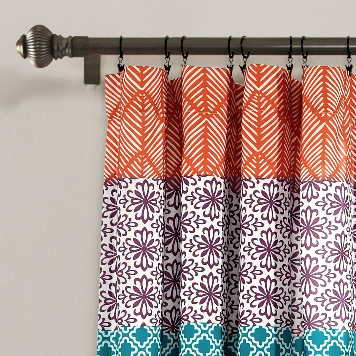 Bohemian Stripe Window Curtain Panel Set - Image 9