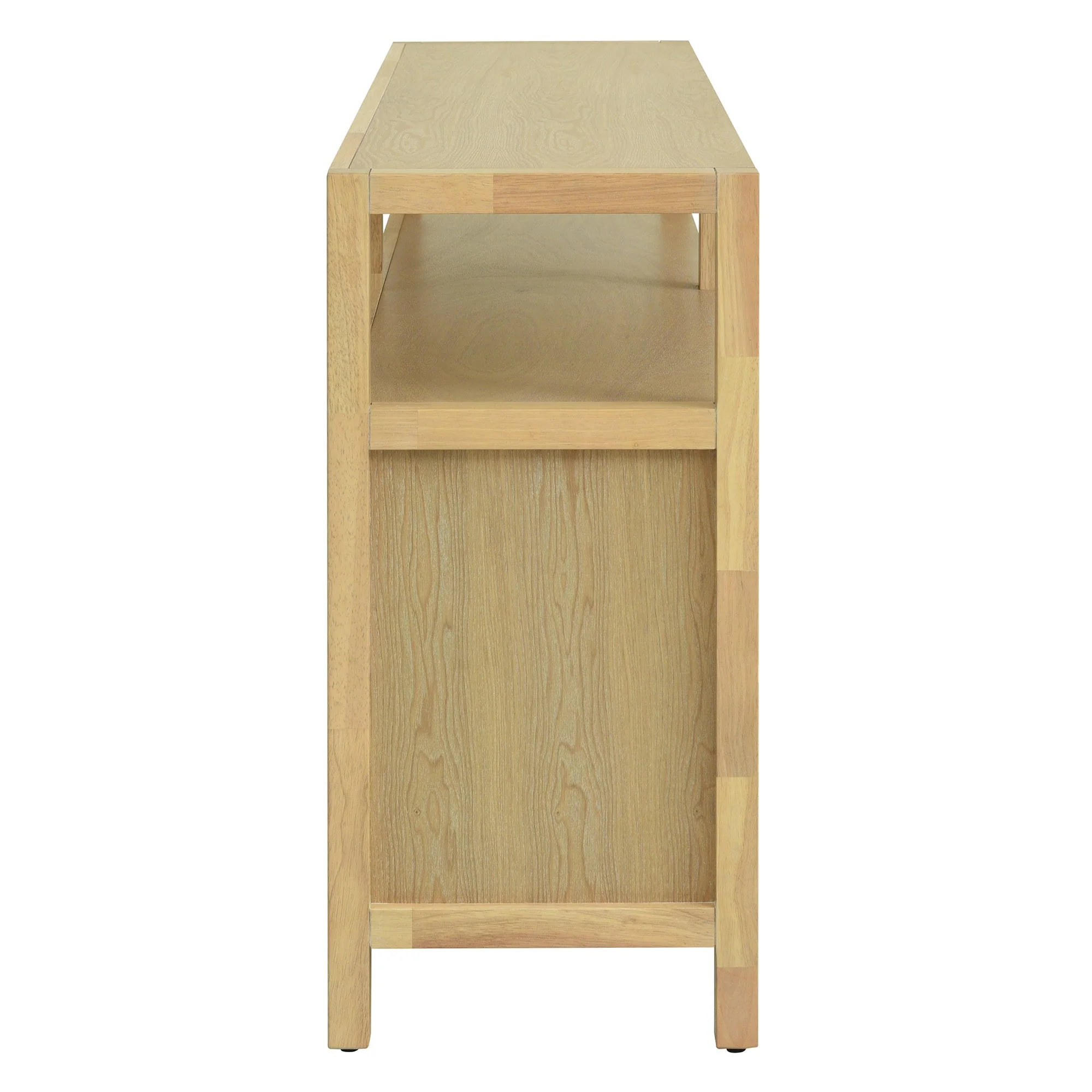 Bohemian Style Rattan Buffet Storage Cabinet with Solid Wood Frame - Image 27