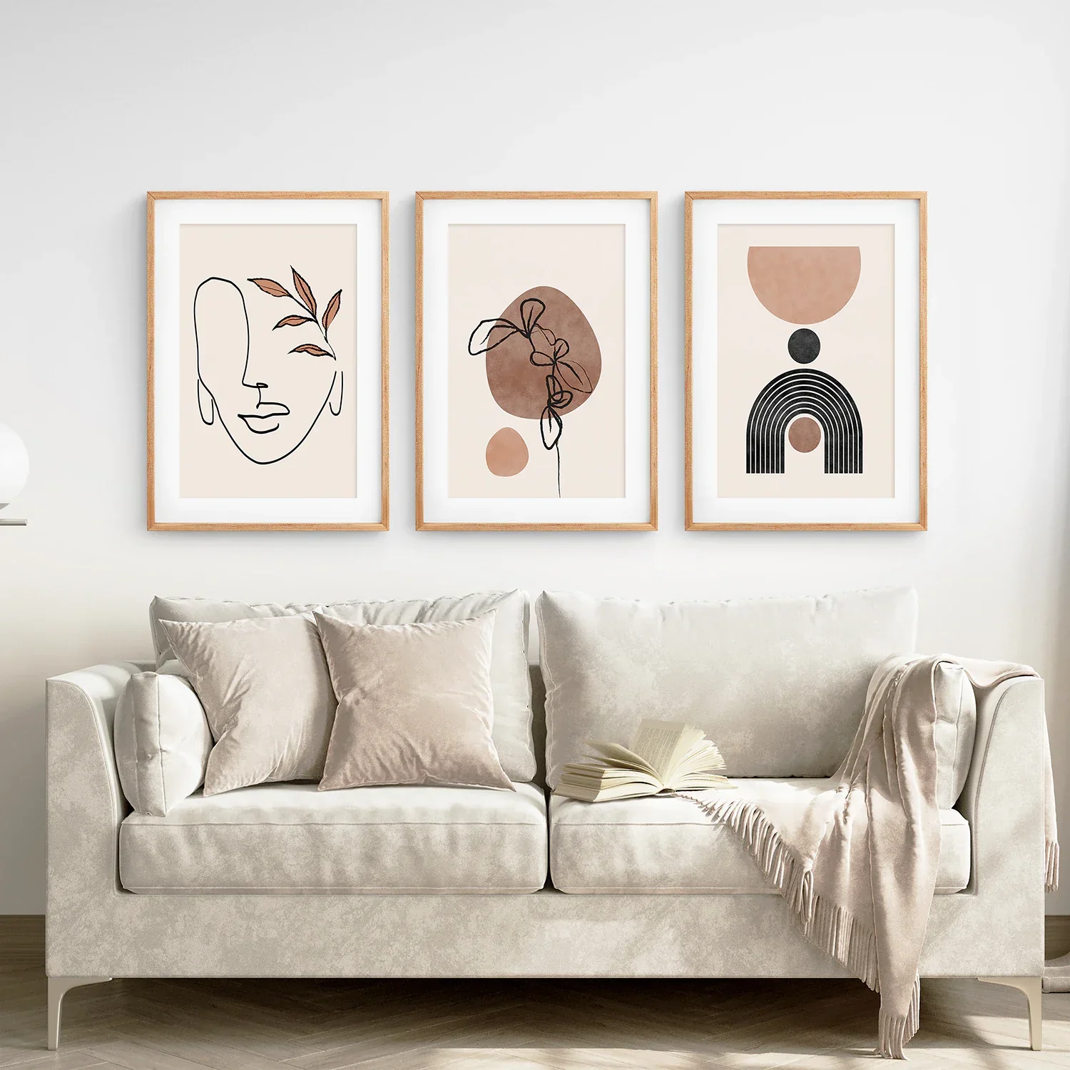 Boho Abstract Art Set of 3 - Modern Poster Bundle - Image 5