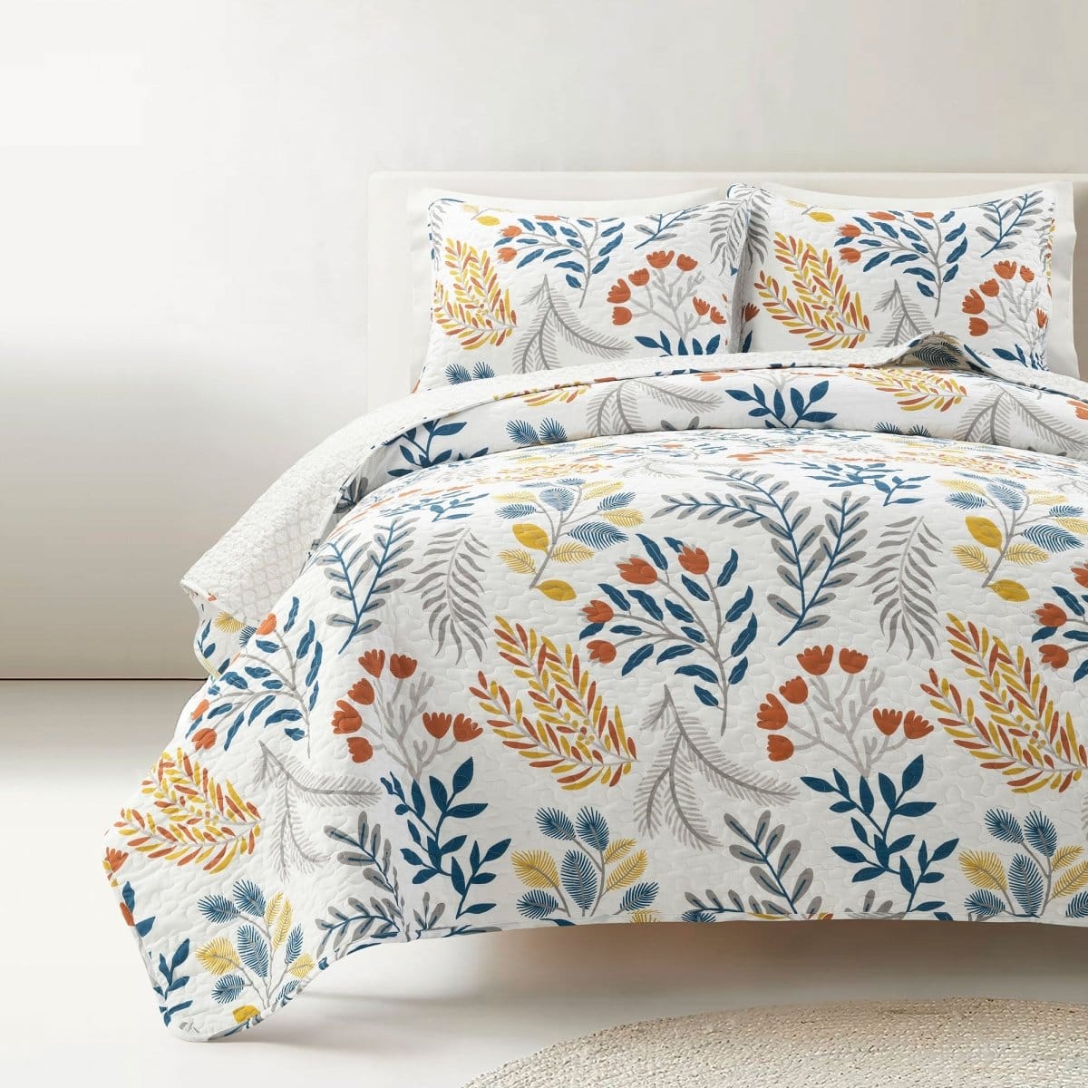 Boho Botanical Floral Quilt 3 Piece Set - Image 2