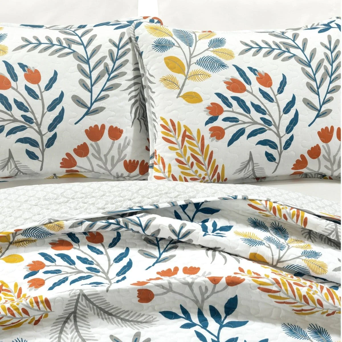 Boho Botanical Floral Quilt 3 Piece Set - Image 9