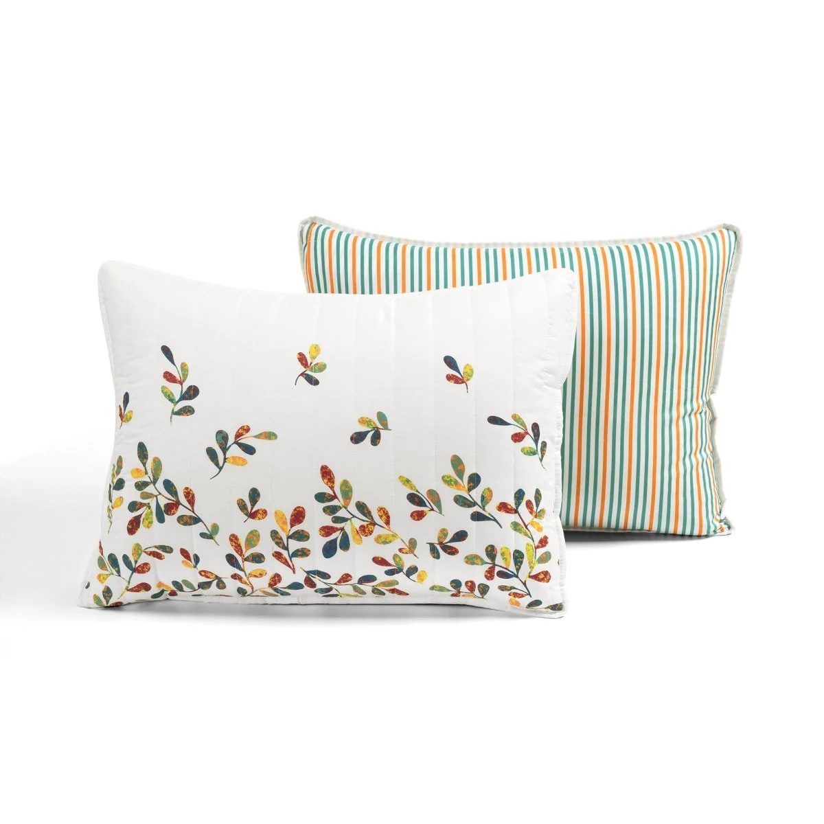 Boho Botanical Leaf Reversible 3 Piece Quilt Set - Image 9