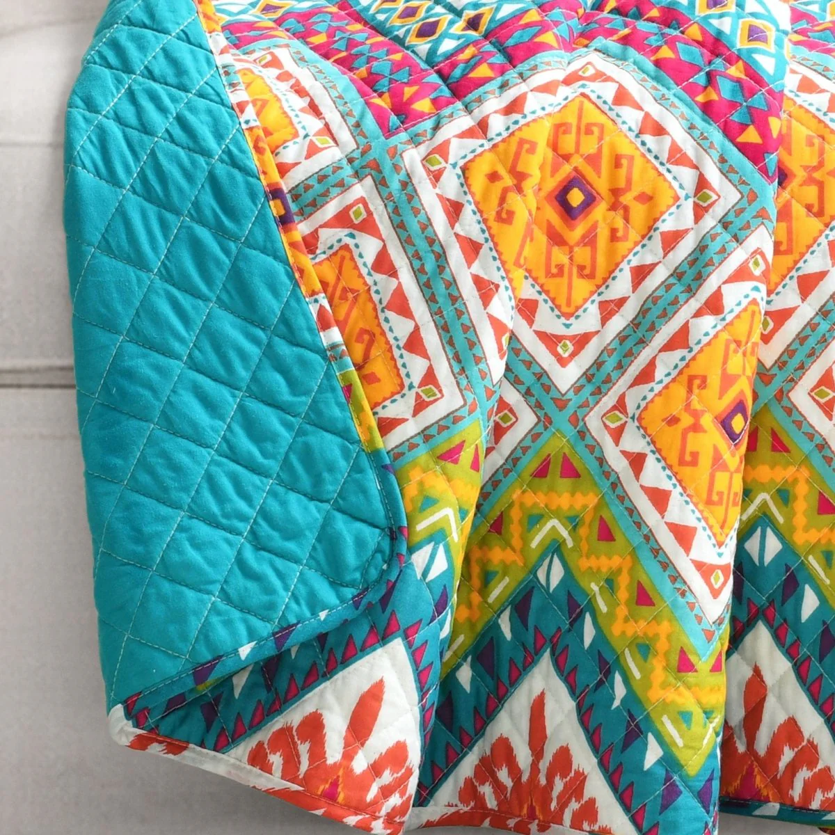 Boho Chevron Reversible Cotton Throw - Image 2