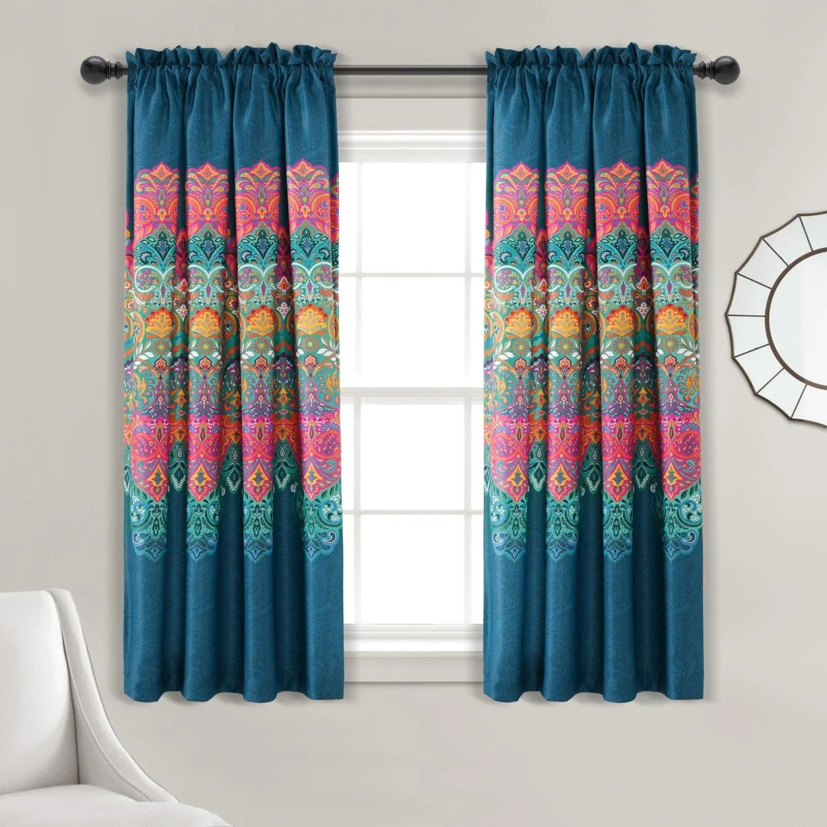 Boho Chic Light Filtering Window Curtain Panel Set - Image 2
