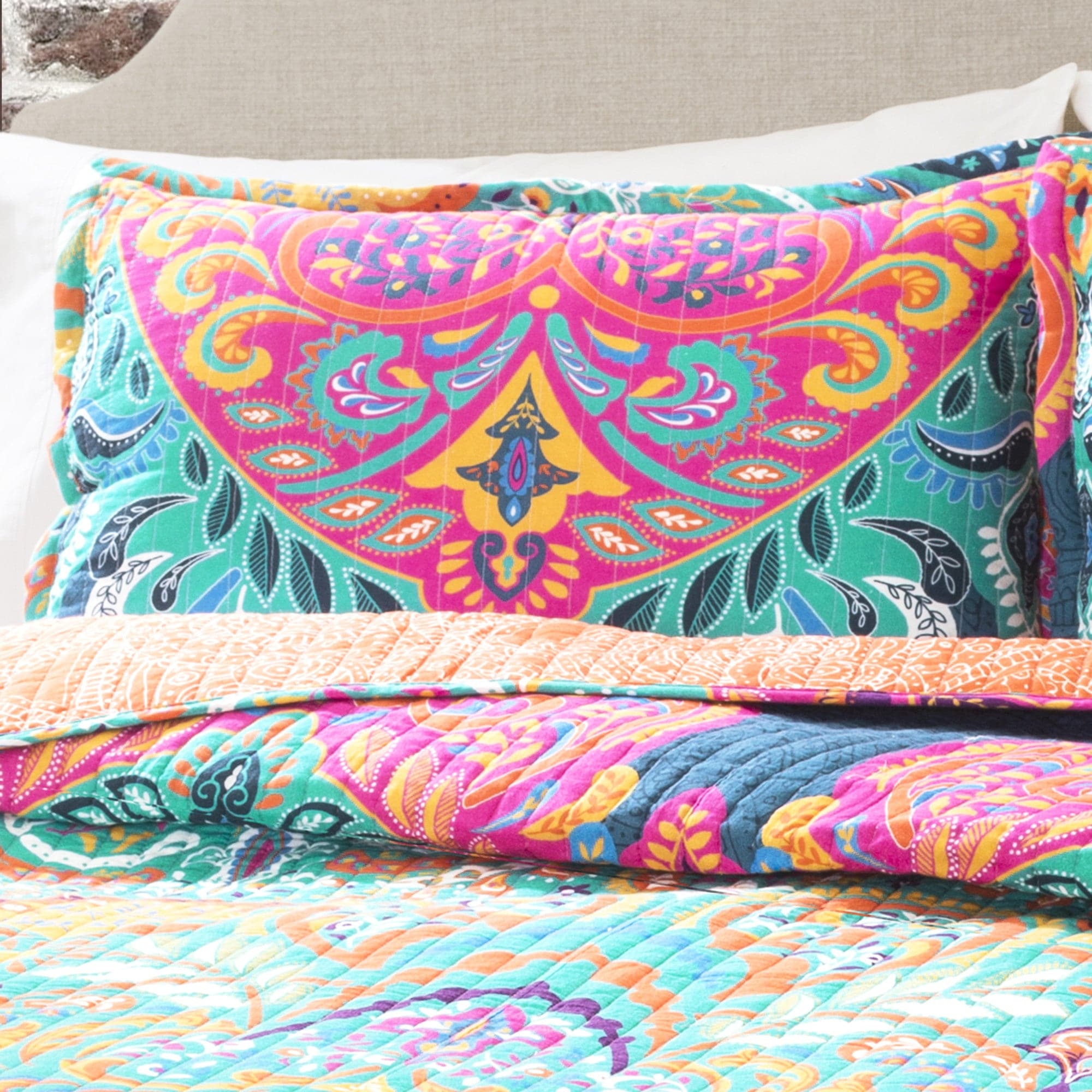 Boho Chic Quilt 3 Piece Set - Image 4