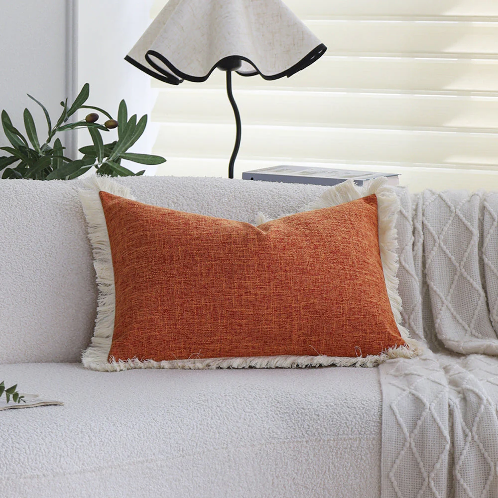 boho-chic style lumbar throw pillow covers Pack of 1 of 12"x20" and 1 of 18"x18" - Image 12