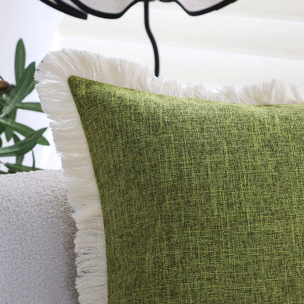 boho-chic style lumbar throw pillow covers Pack of 1 of 12"x20" and 1 of 18"x18" - Image 18