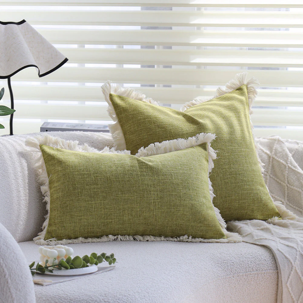 boho-chic style lumbar throw pillow covers Pack of 1 of 12"x20" and 1 of 18"x18" - Image 20
