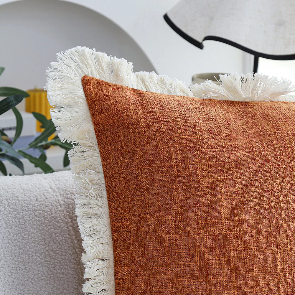 boho-chic style lumbar throw pillow covers Pack of 1 of 12"x20" and 1 of 18"x18" - Image 8