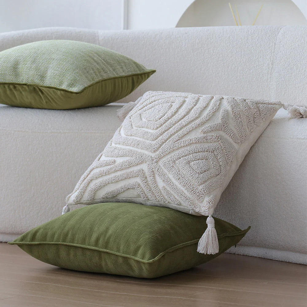 boho-chic style throw pillow covers Pack of 2 size 18"x18" - Image 17