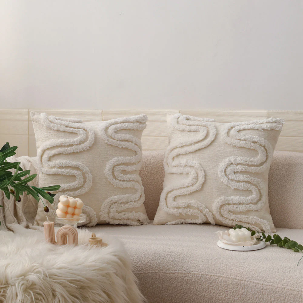 boho-chic style throw pillow covers Pack of 2 size 18"x18" - Image 26