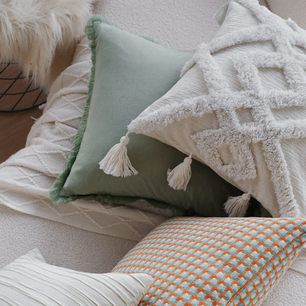 boho-chic style throw pillow covers Pack of 2 size 18"x18" - Image 6