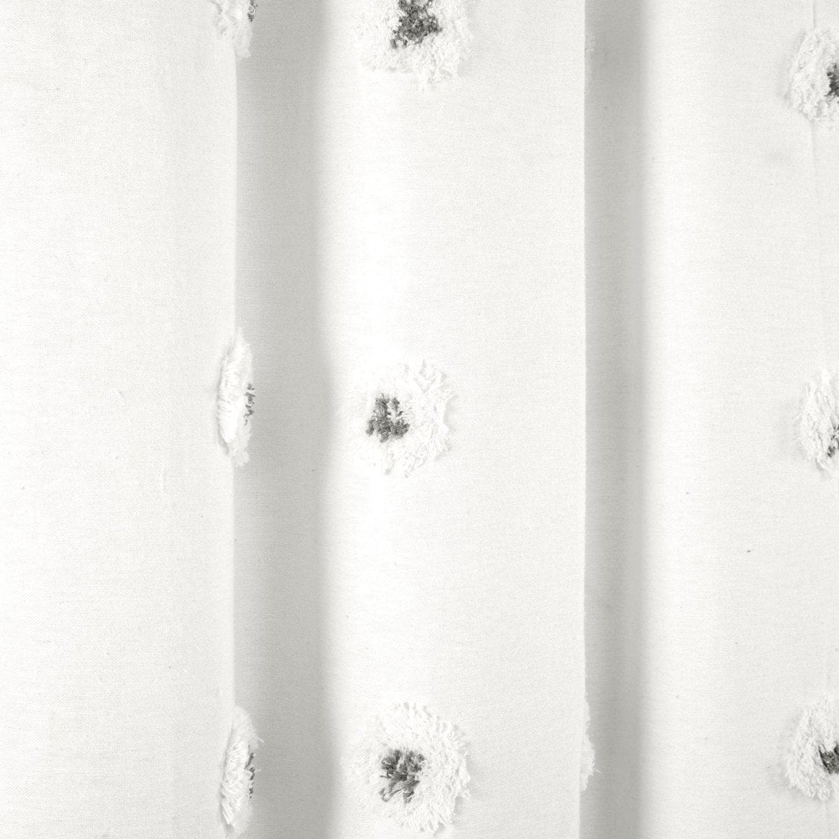 Boho Circle Tufted Yarn Dyed Recycled Cotton Blend Shower Curtain - Image 9