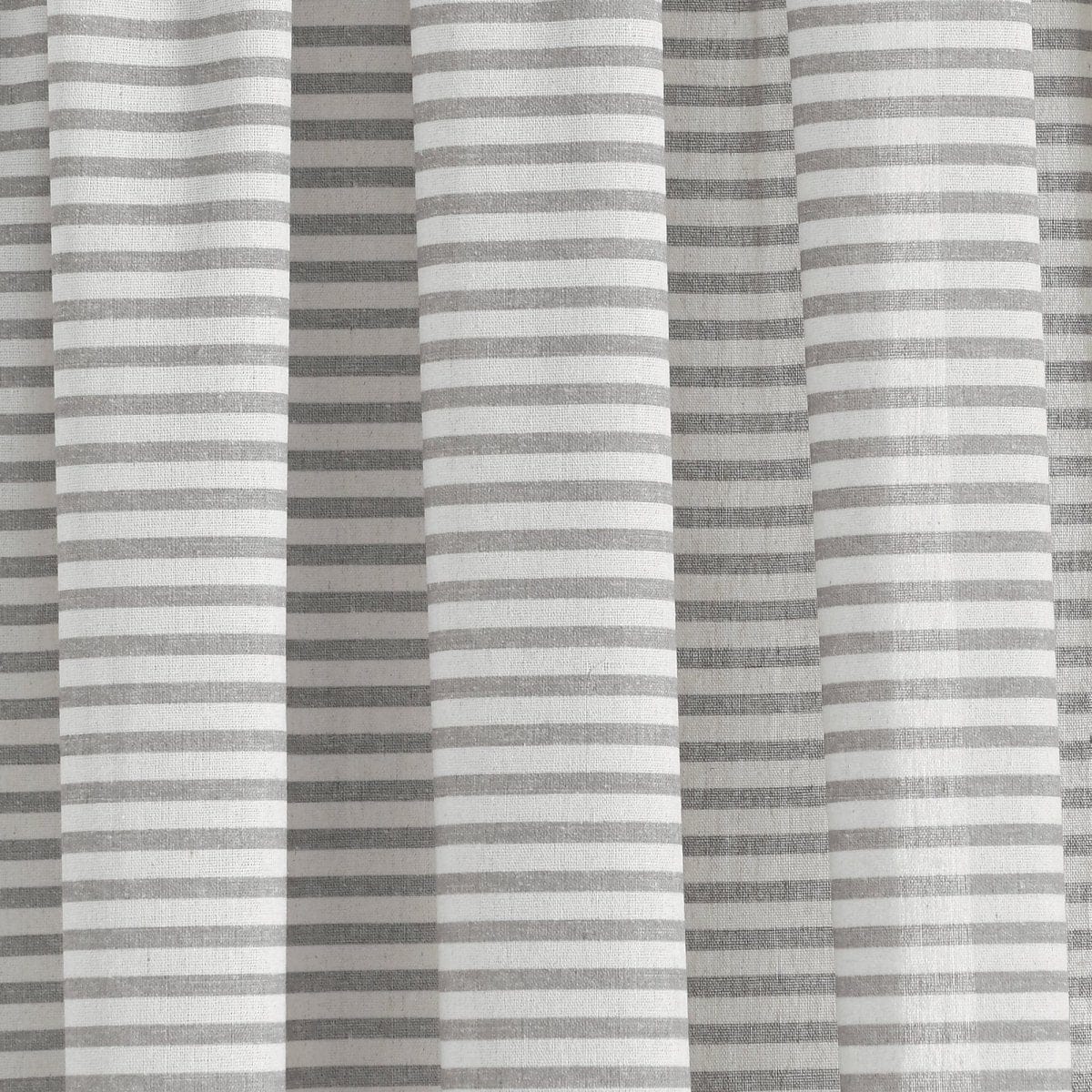 Boho Coastal Horizontal Ticking Stripe Tassel Window Curtain Panel Set - Image 14