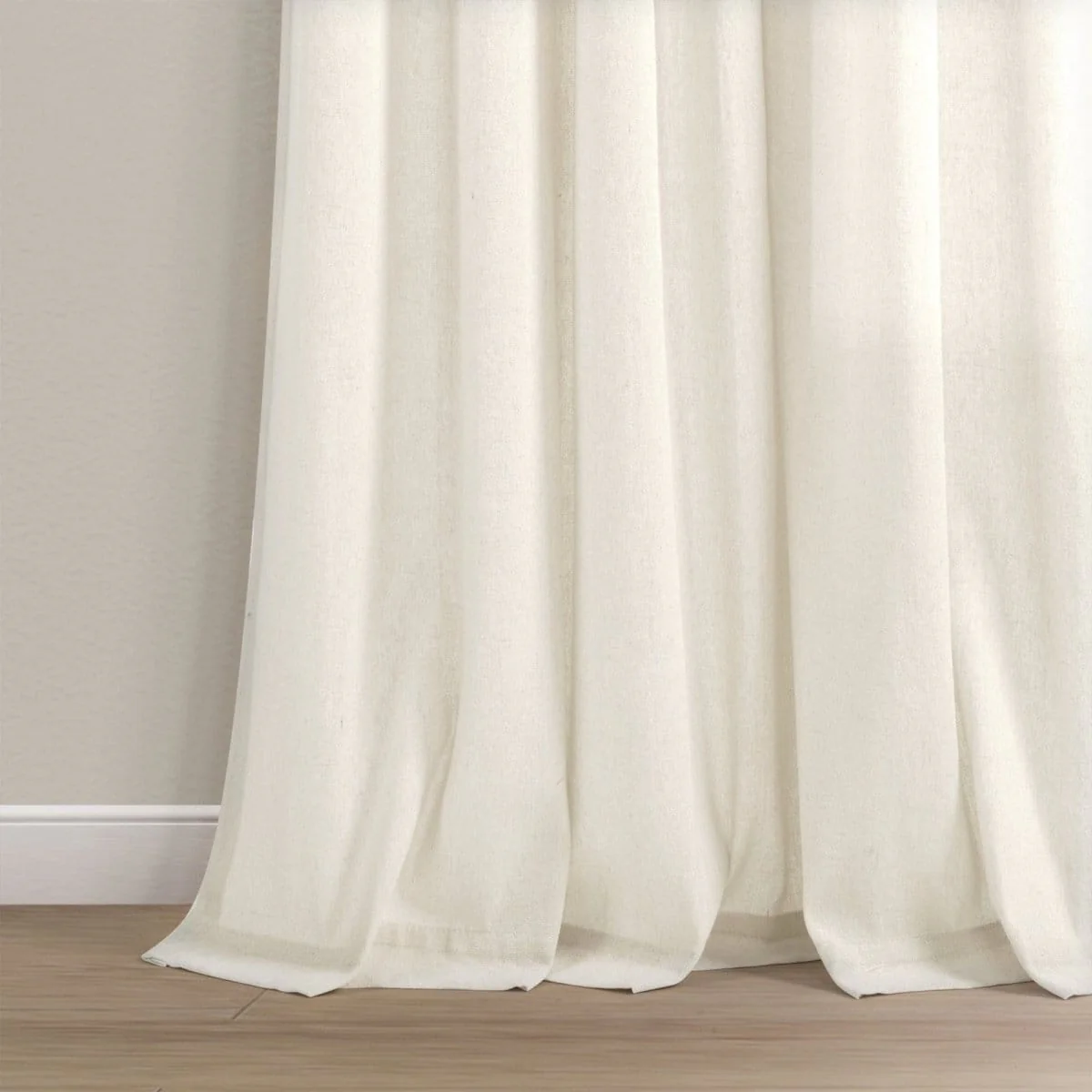 Boho Faux Linen Tassel Color Block Window Curtain Panel Set - Image 9