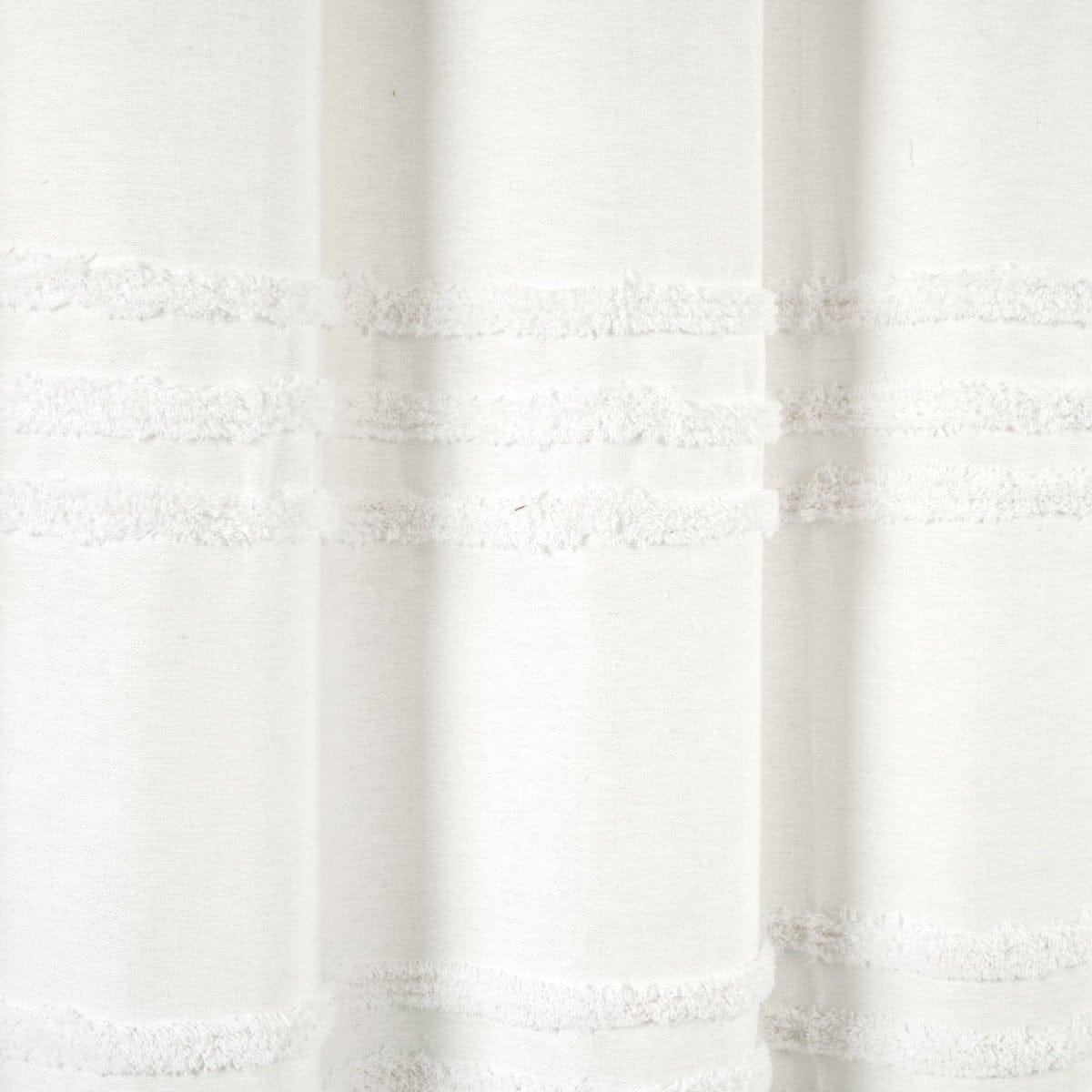 Boho Kendra Tufted Yarn Dyed Recycled Cotton Blend Shower Curtain - Image 4