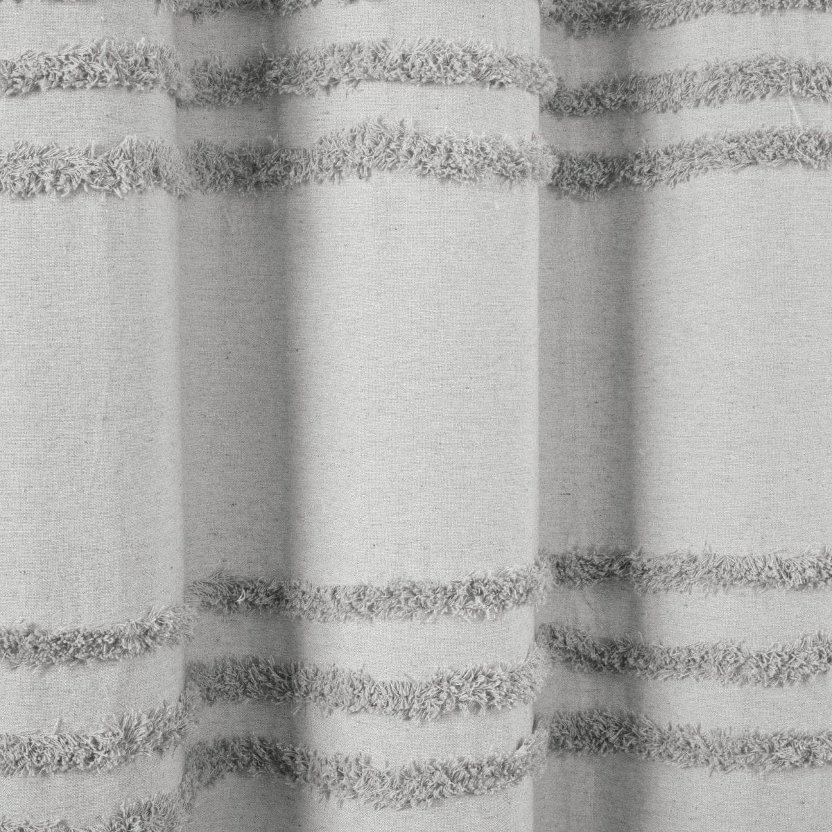 Boho Kendra Tufted Yarn Dyed Recycled Cotton Blend Shower Curtain - Image 9