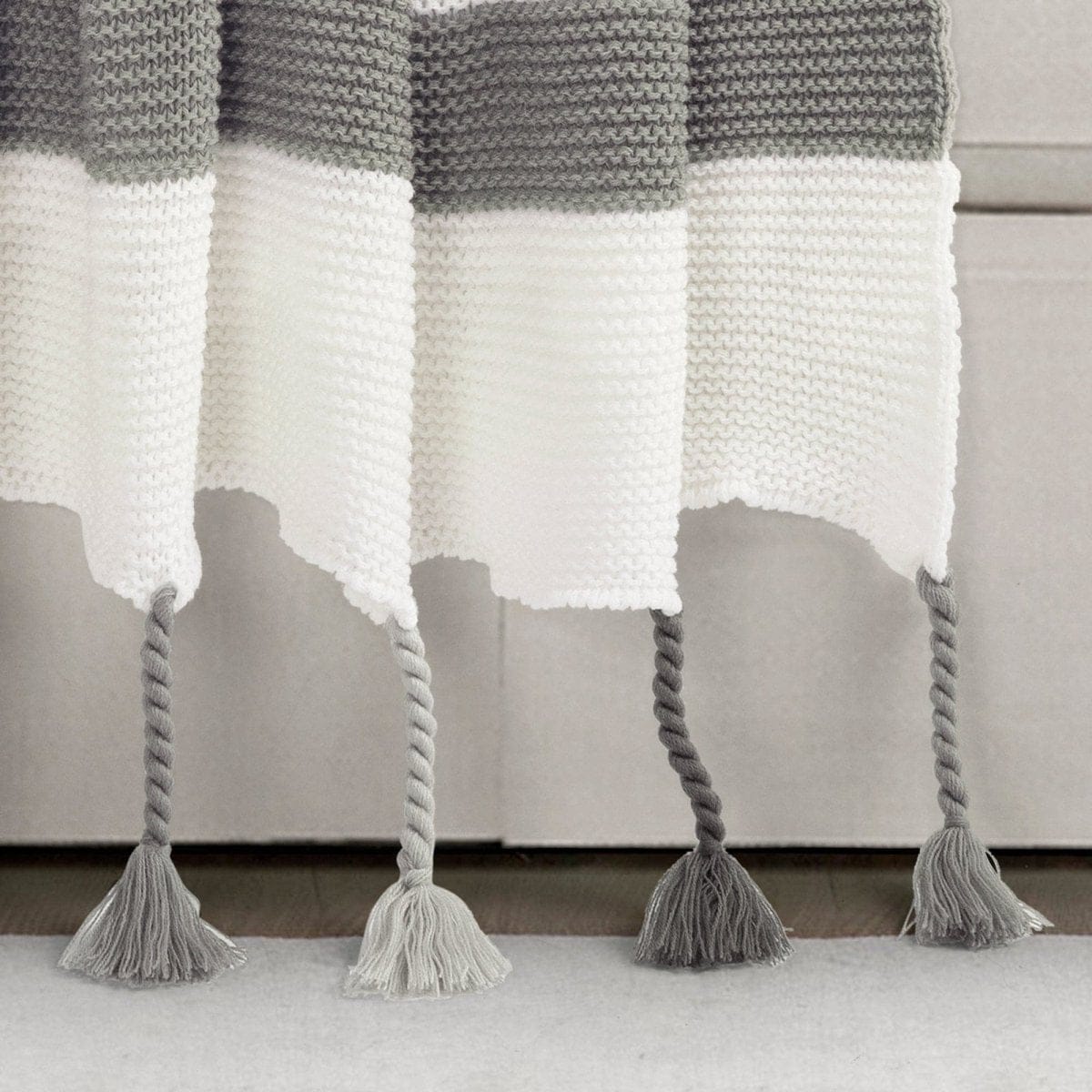 Boho Knitted Braided Tassel Throw - Image 15