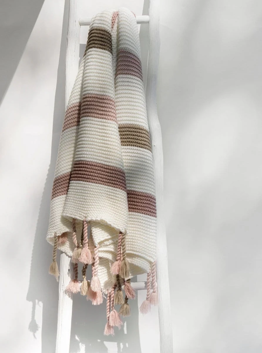 Boho Knitted Braided Tassel Throw - Image 26