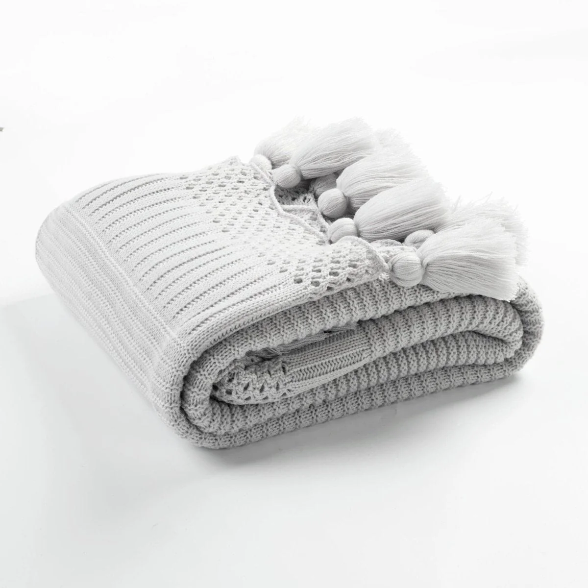 Boho Knitted Tassel Throw - Image 11
