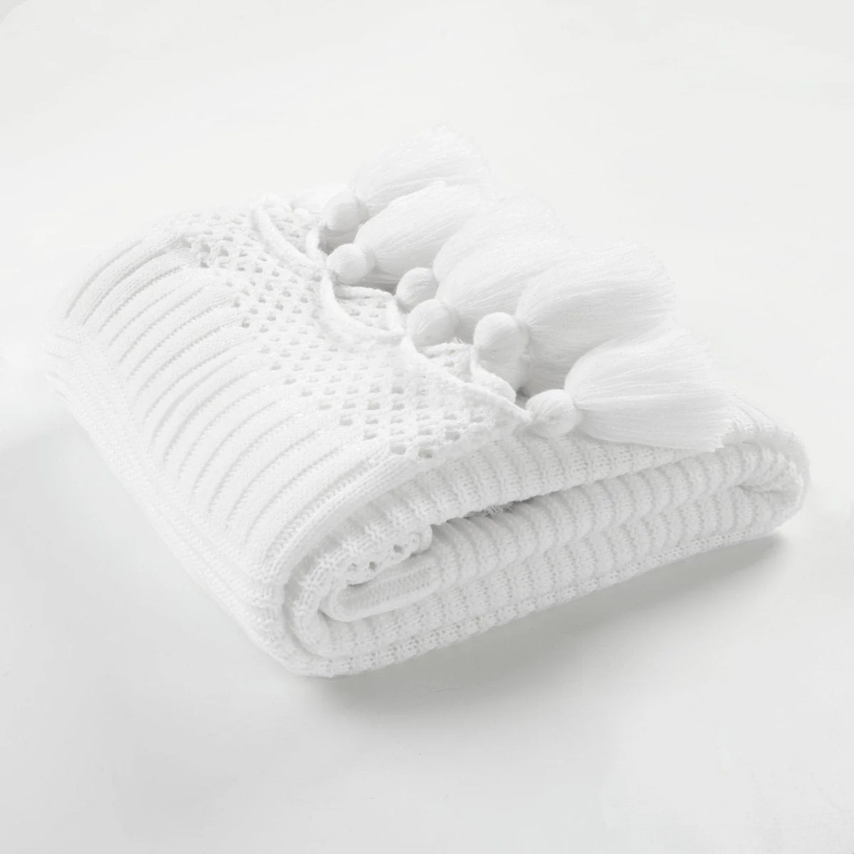 Boho Knitted Tassel Throw - Image 7