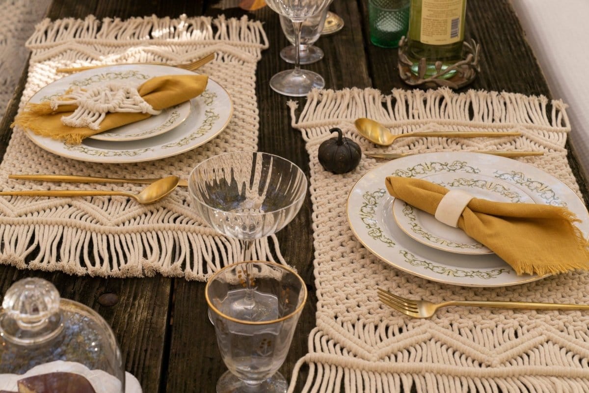 Boho Macrame Indoor/Outdoor Placemat 2-Pack Set - Image 13