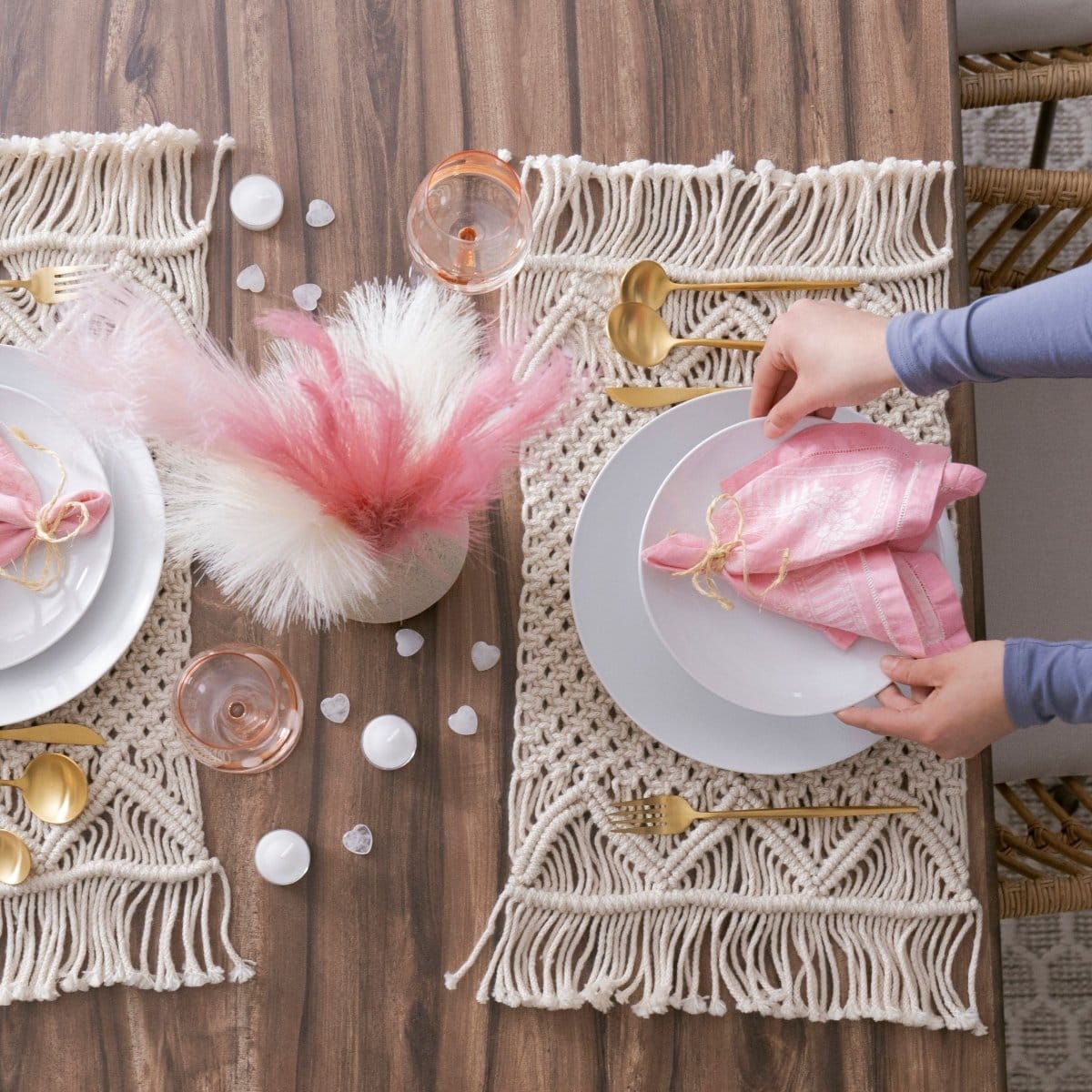 Boho Macrame Indoor/Outdoor Placemat 2-Pack Set - Image 18