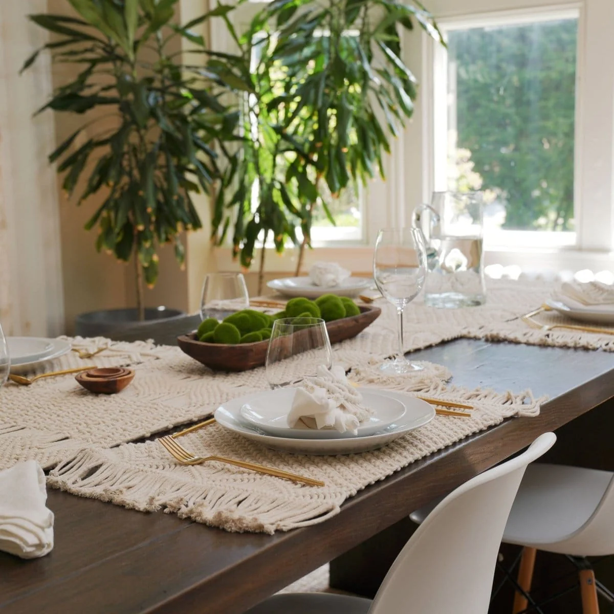 Boho Macrame Indoor/Outdoor Placemat 2-Pack Set - Image 6