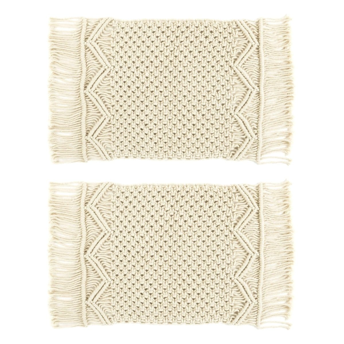 Boho Macrame Indoor/Outdoor Placemat 2-Pack Set - Image 7