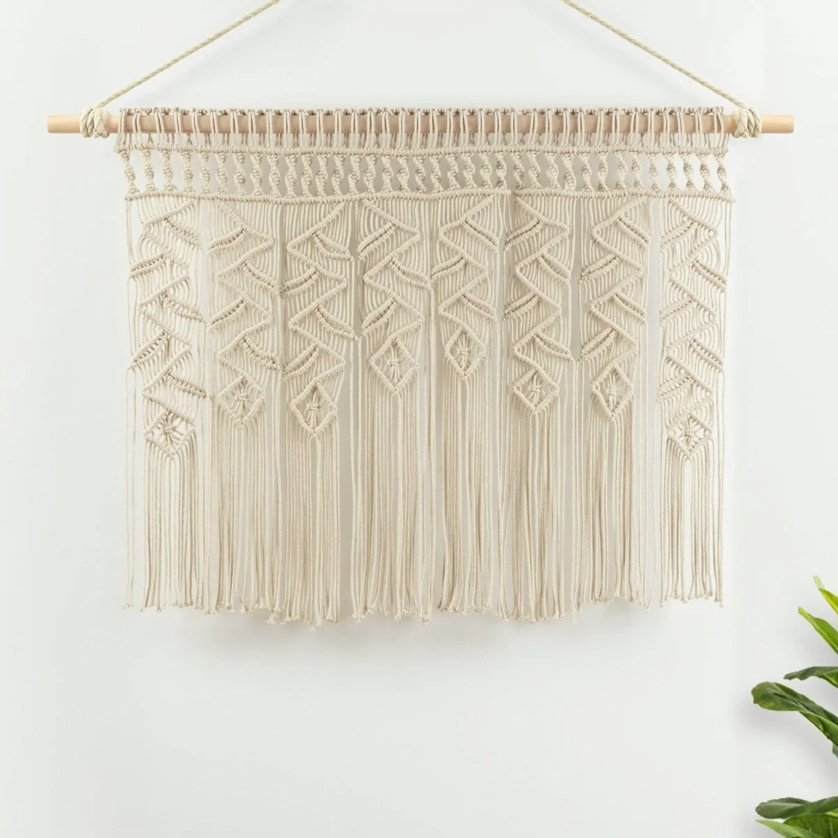 Boho Macrame Leaf Cotton Valance - Image 14