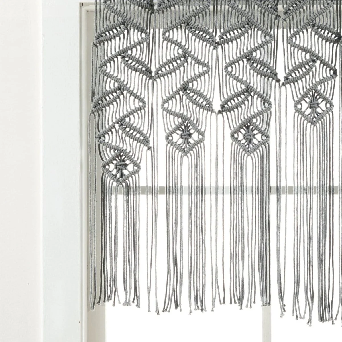 Boho Macrame Leaf Cotton Valance - Image 7