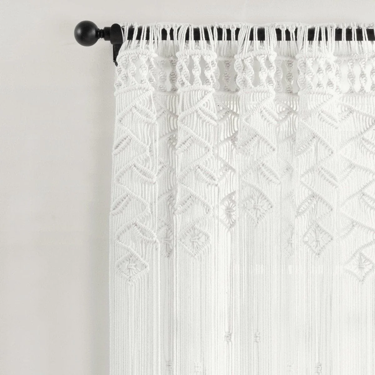 Boho Macrame Leaf Cotton Window Curtain - Image 11