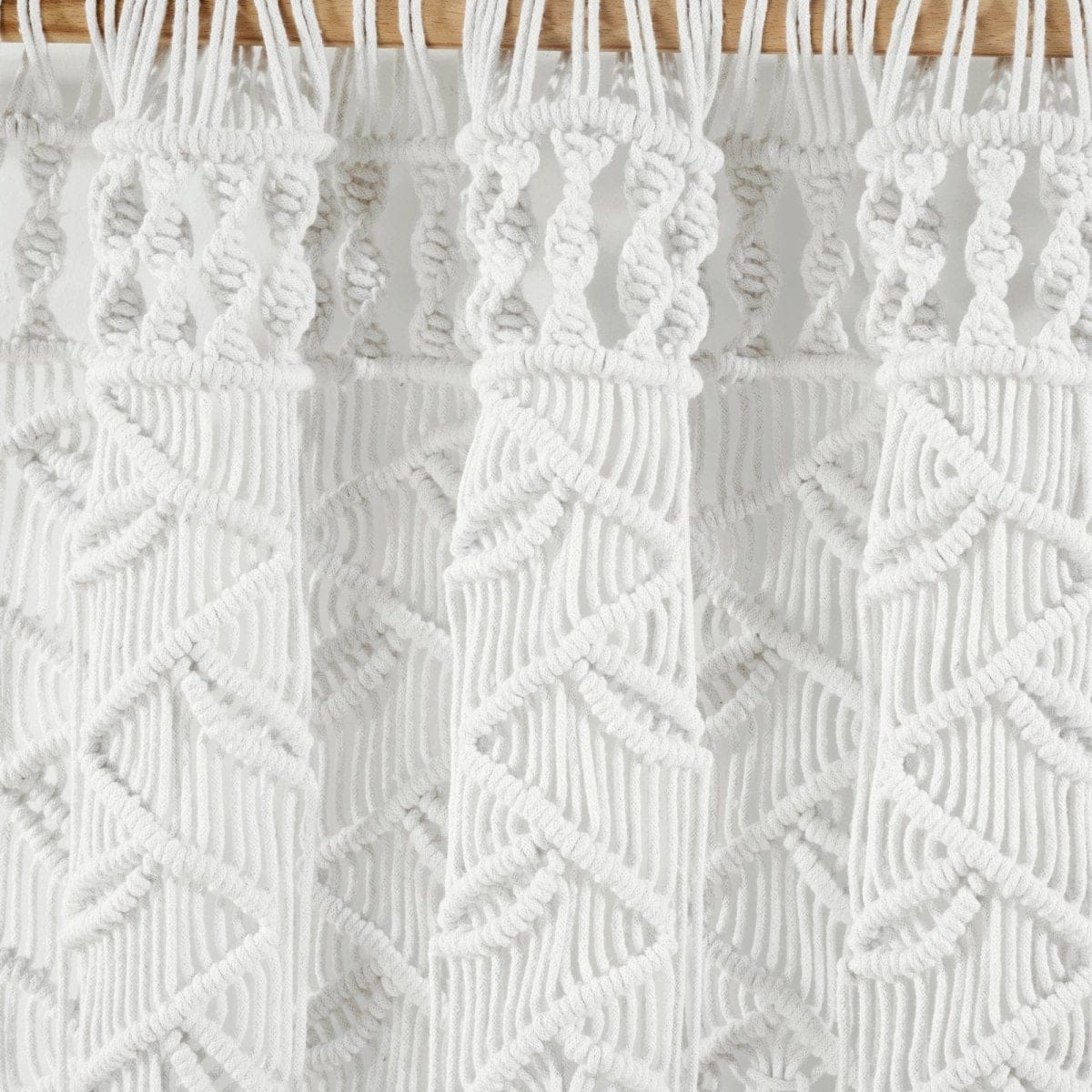 Boho Macrame Leaf Cotton Window Curtain - Image 12
