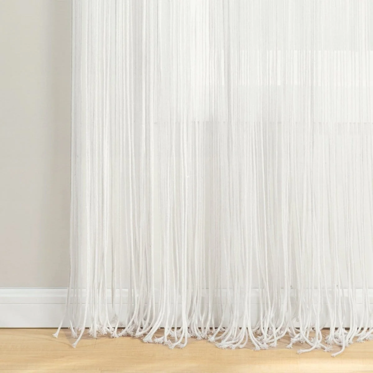 Boho Macrame Leaf Cotton Window Curtain - Image 13