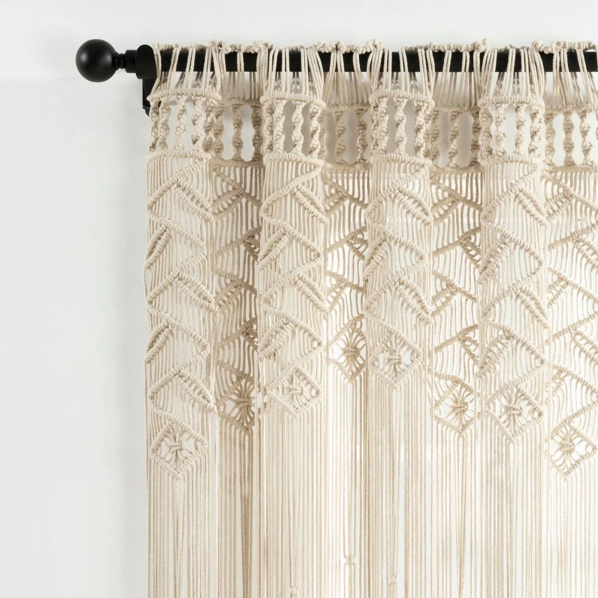 Boho Macrame Leaf Cotton Window Curtain - Image 17