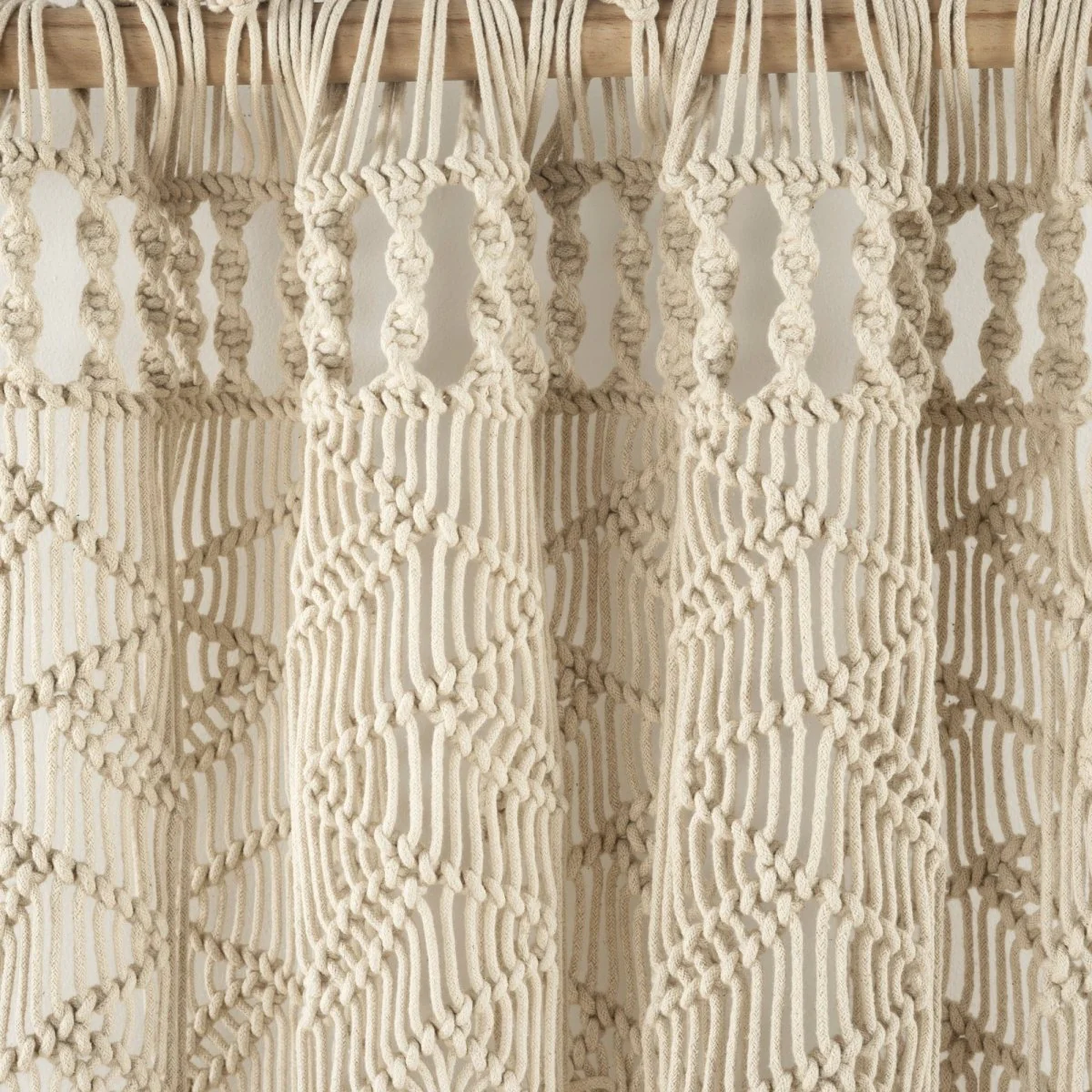 Boho Macrame Leaf Cotton Window Curtain - Image 18