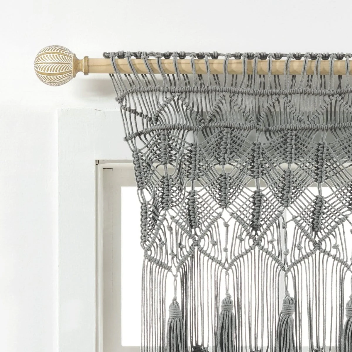 Boho Macrame Tassel Cotton Valance - Image 15