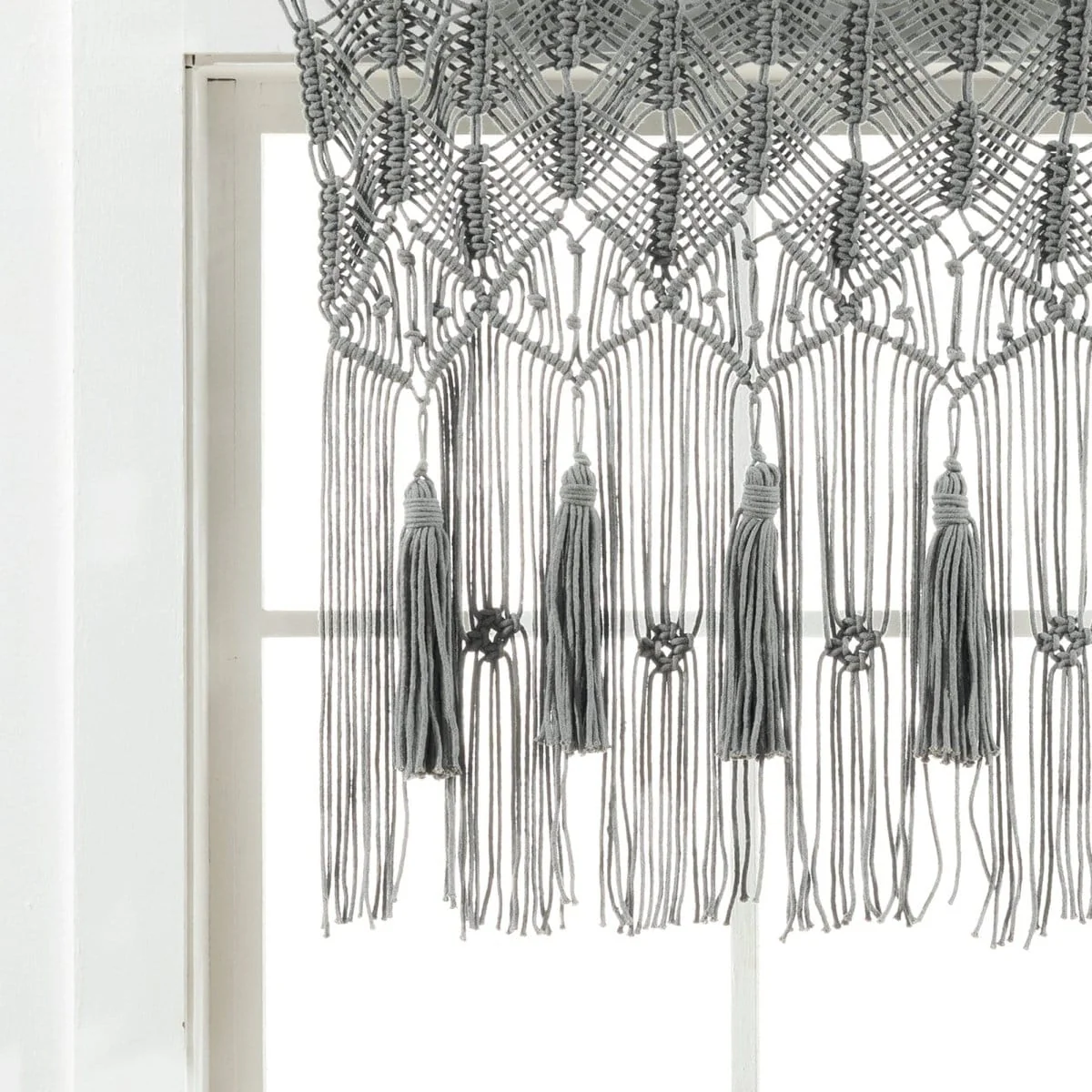 Boho Macrame Tassel Cotton Valance - Image 17