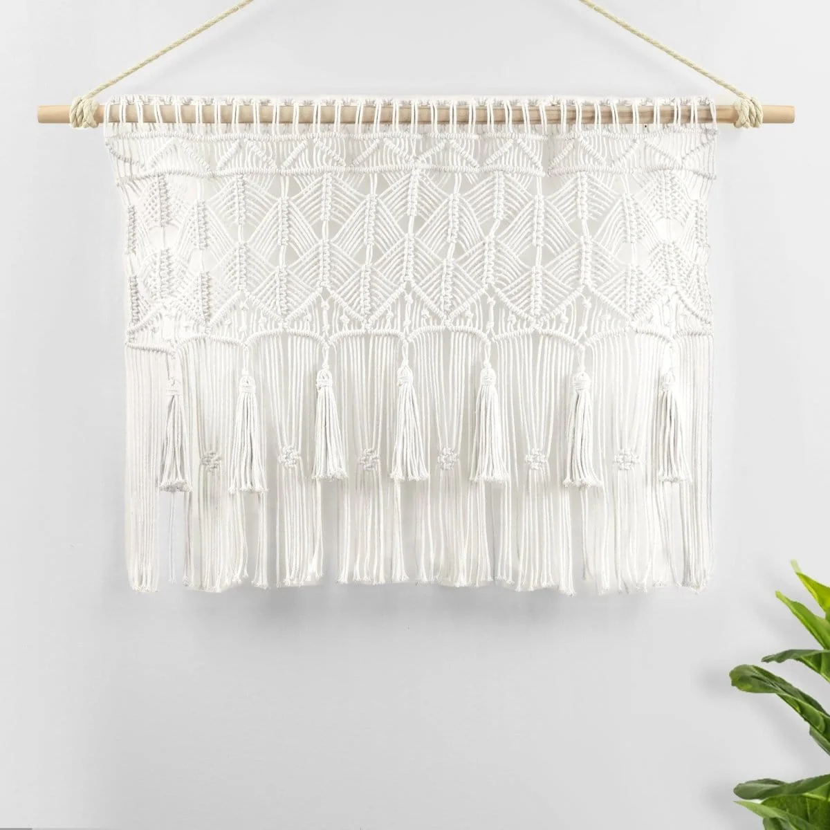 Boho Macrame Tassel Cotton Valance - Image 2