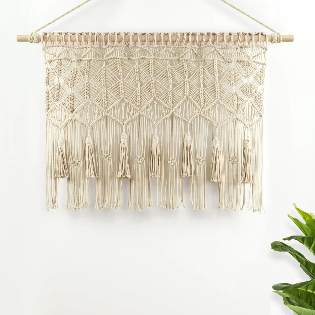 Boho Macrame Tassel Cotton Valance - Image 3
