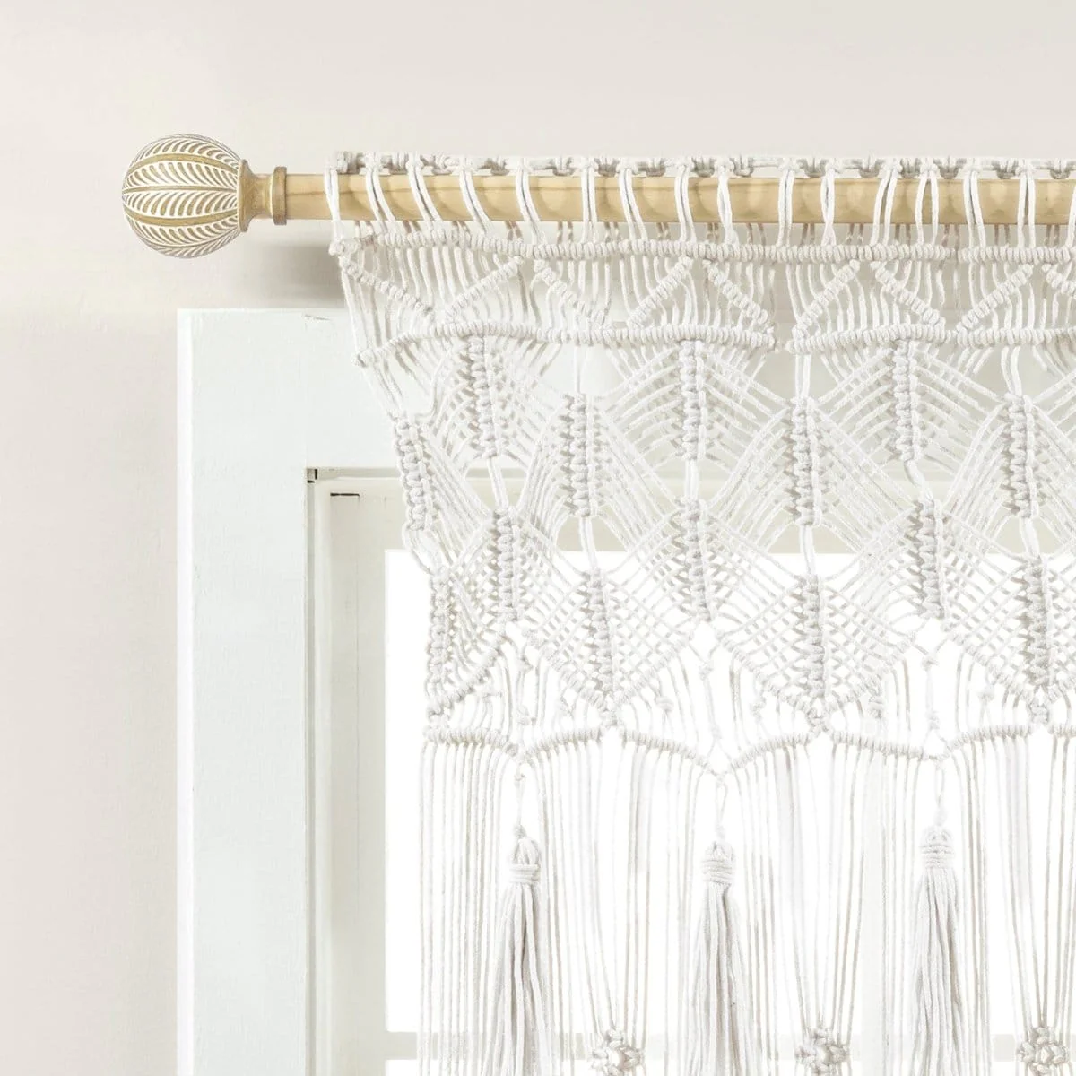 Boho Macrame Tassel Cotton Valance - Image 9