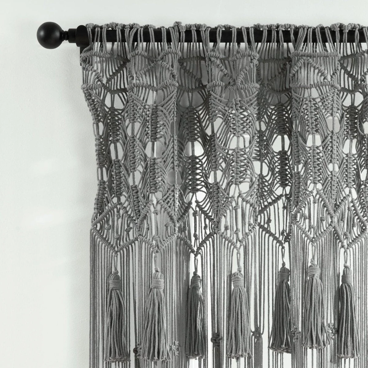 Boho Macrame Tassel Cotton Window Curtain - Image 10